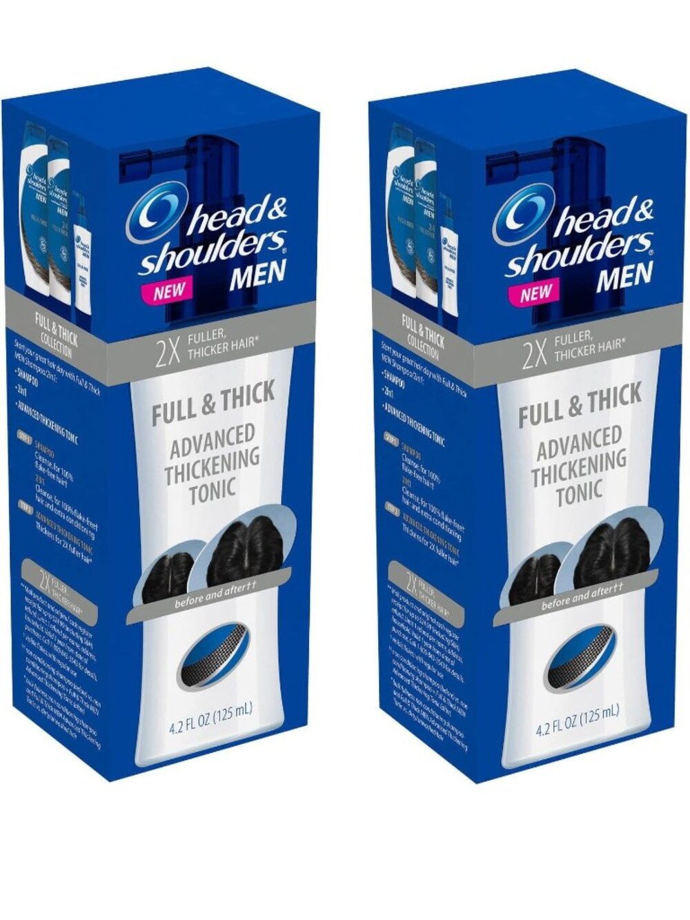 NEW 2-PACK HEAD & SHOULDERS, FULL & THICK ADVANCED THICKENING TONIC FOR MEN
